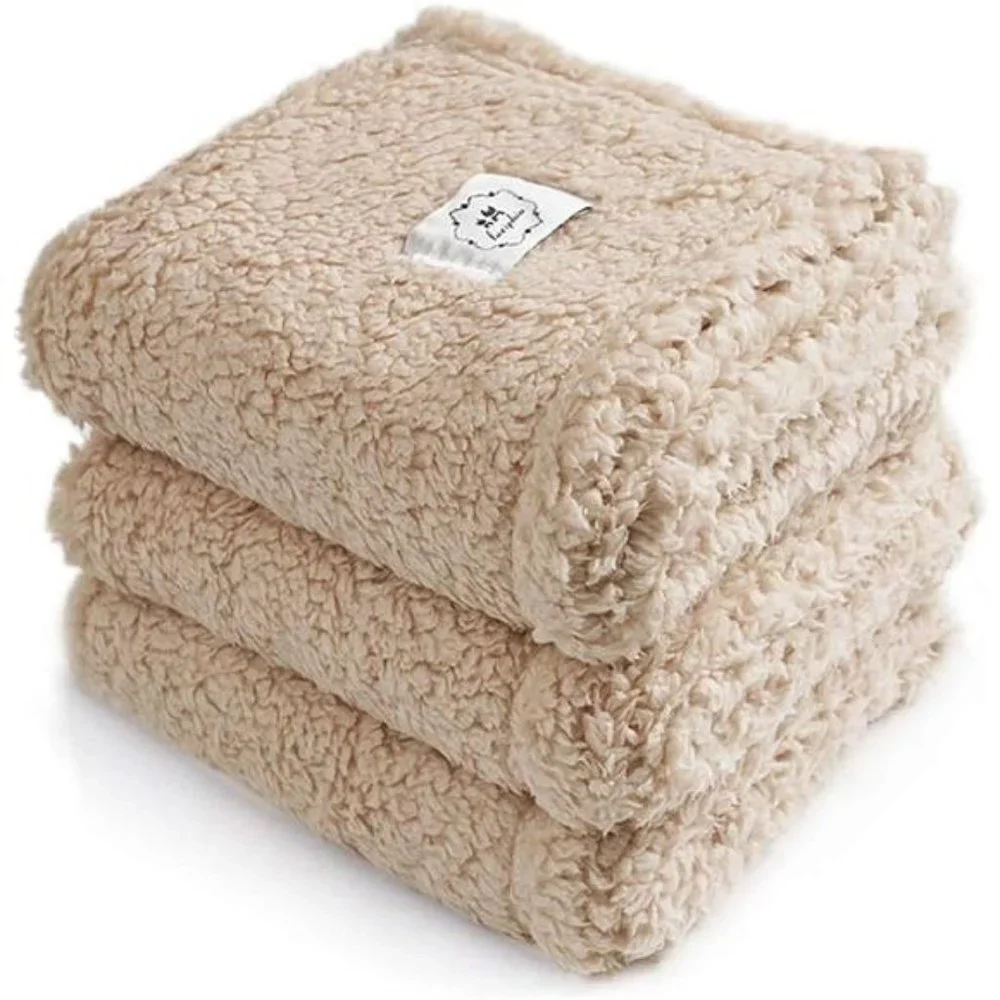 1 Pack 3 Calming Blankets Fluffy Premium Fleece Pet Blanket Soft Sherpa Throw